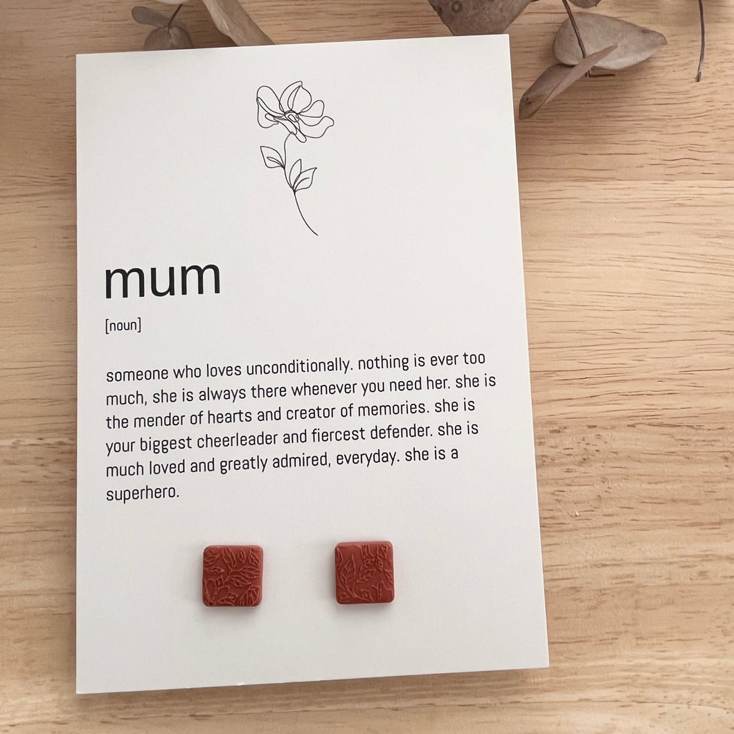 Gift Card & Earrings (Mum)