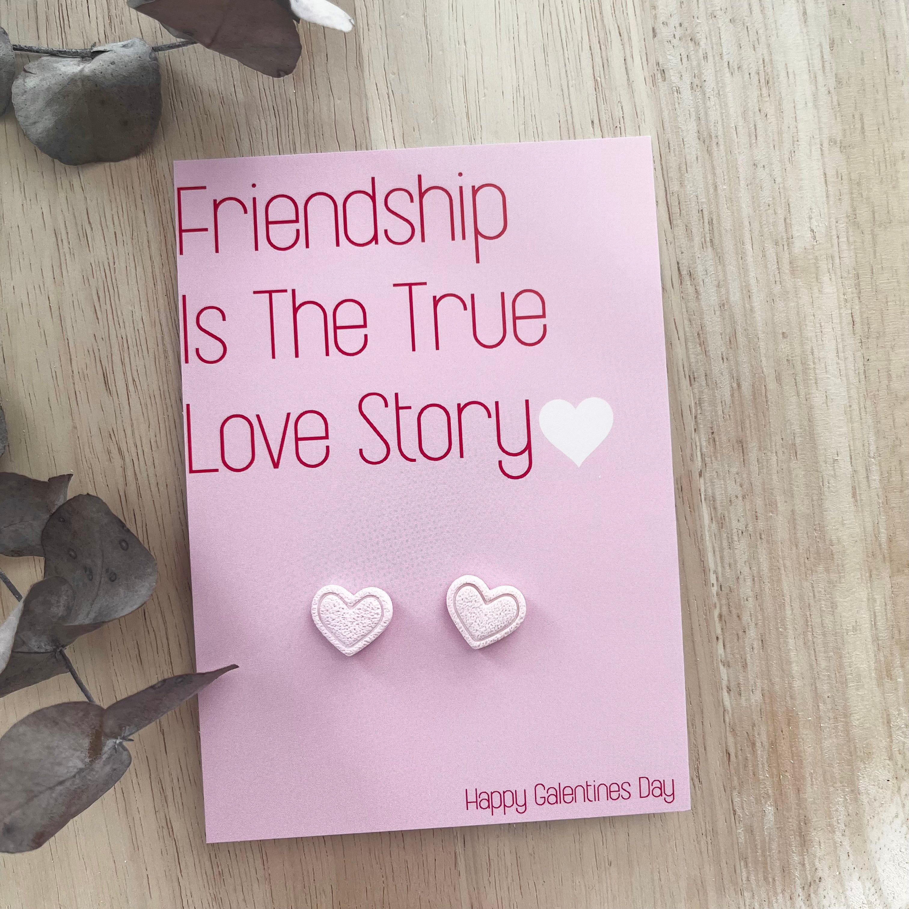 Gift Card & Earrings - Love Story (Studs)