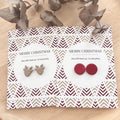 Gift Card & Earrings - Red Merry Christmas