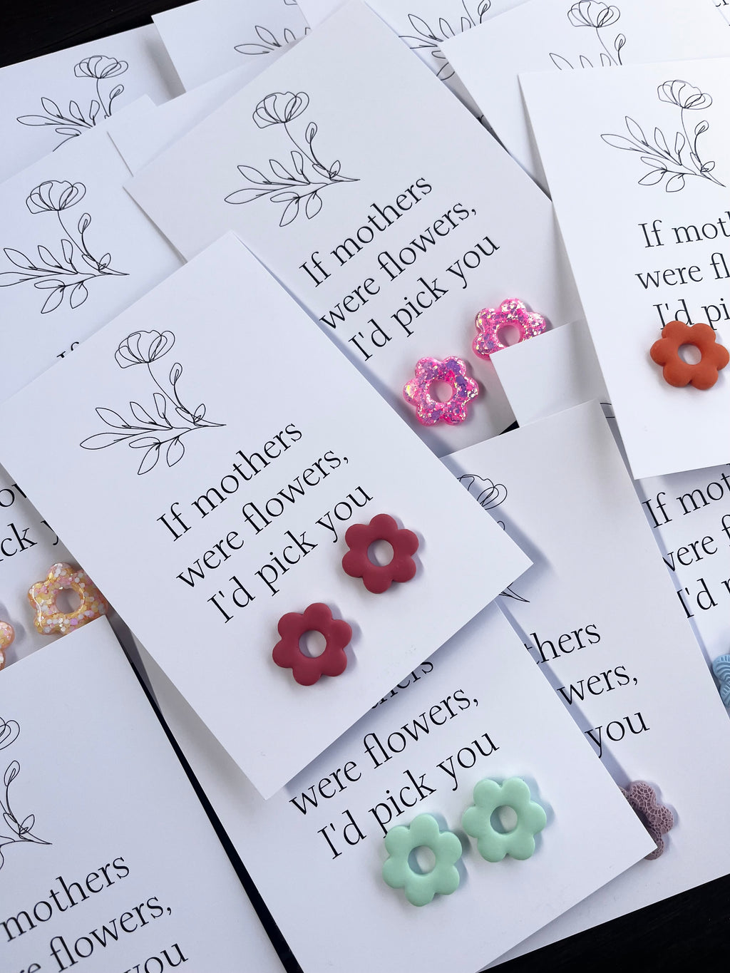 Gift Card & Earrings (If mother's were flowers)