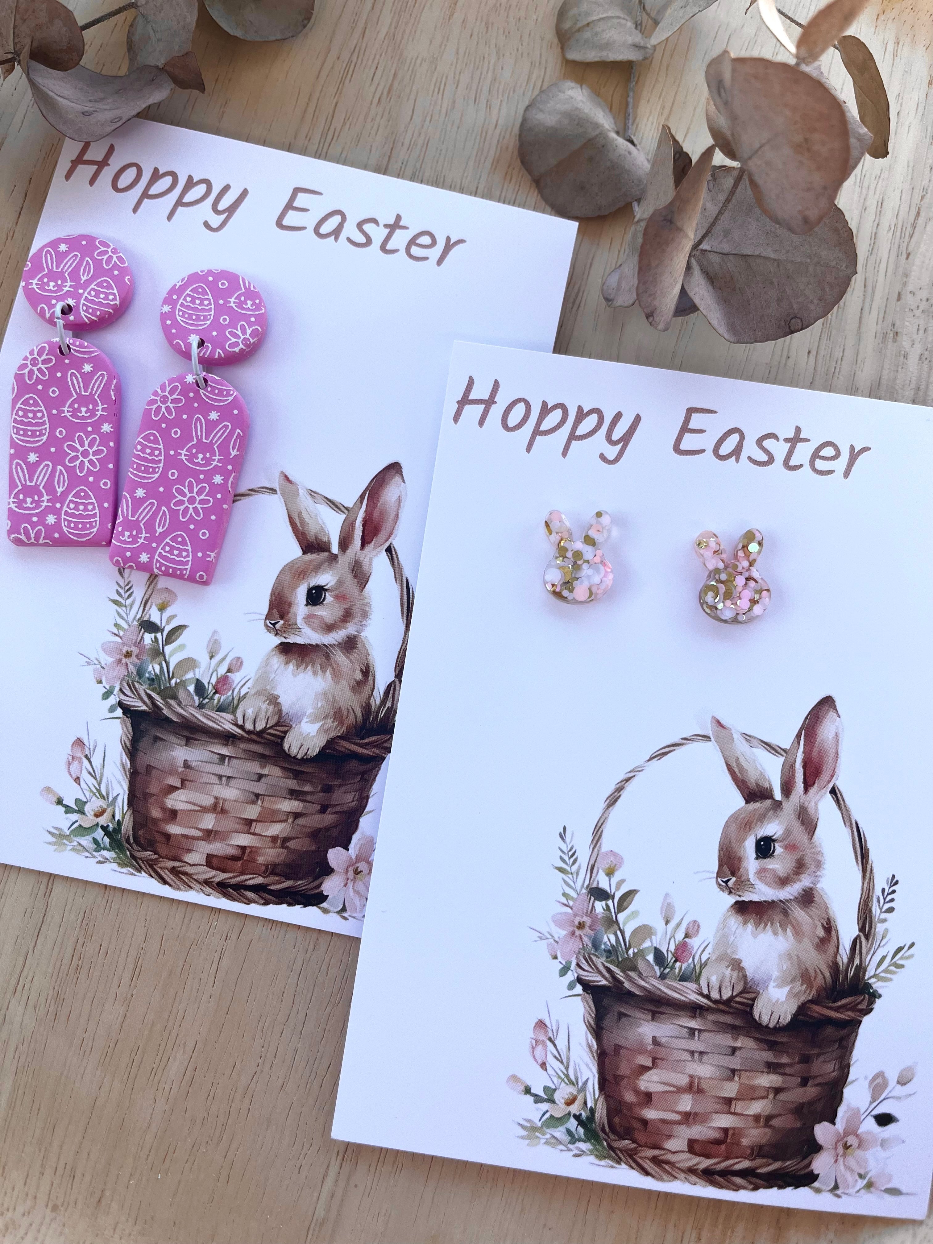 Gift Card & Earrings - Hoppy Easter