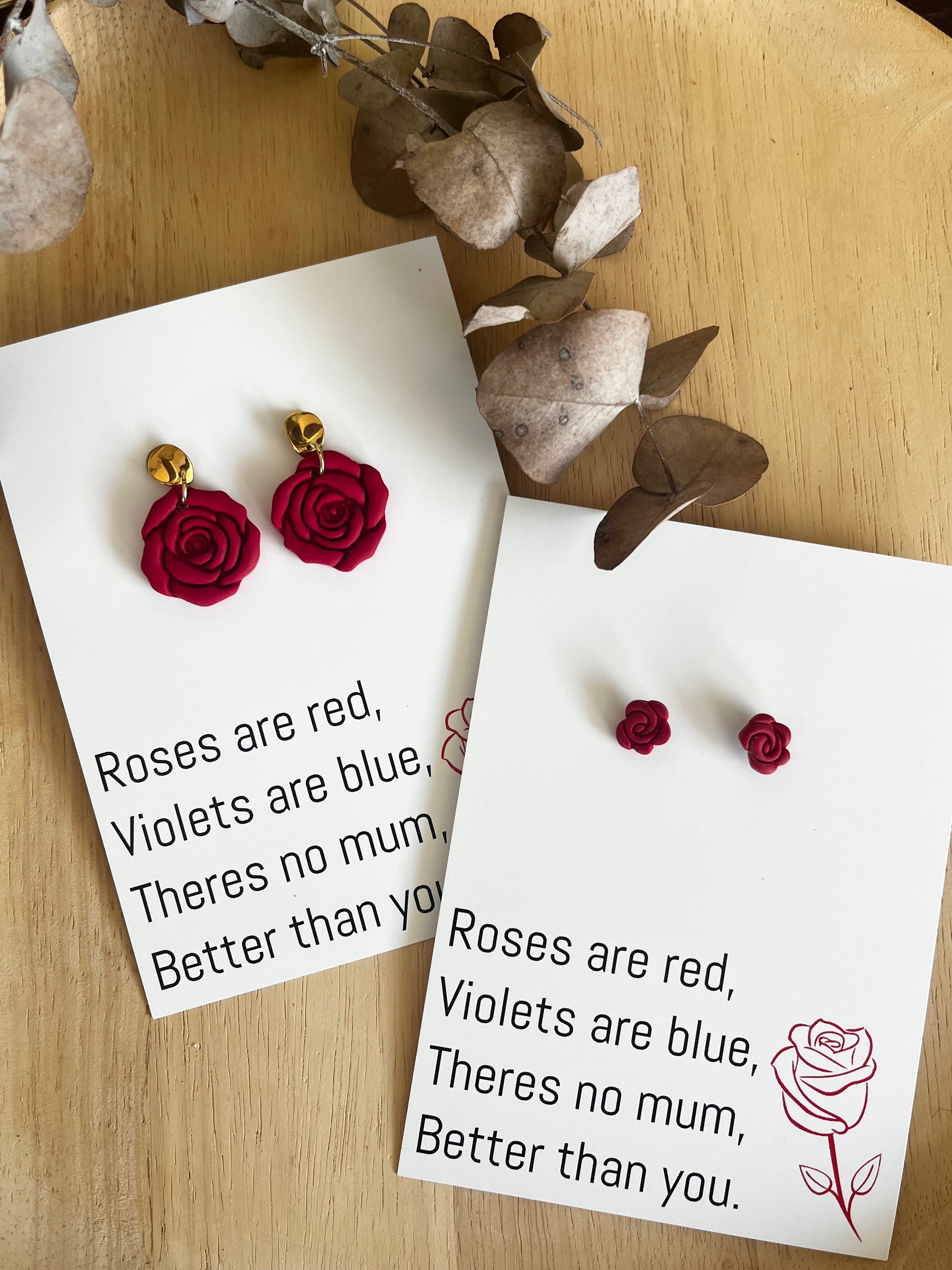 Gift Card & Earrings (Roses)