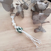 Load image into Gallery viewer, Macrame Crystal Keychain
