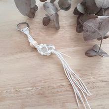 Load image into Gallery viewer, Macrame Crystal Keychain
