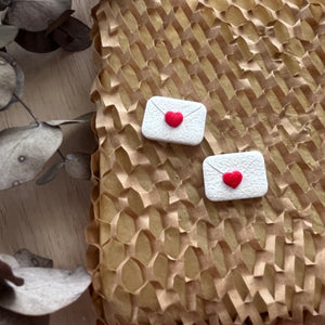 Love Letter Studs (Clay)