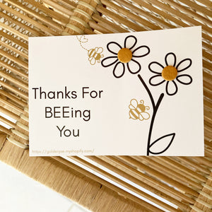 Gift Card & Earrings - Thank You (Bee's)