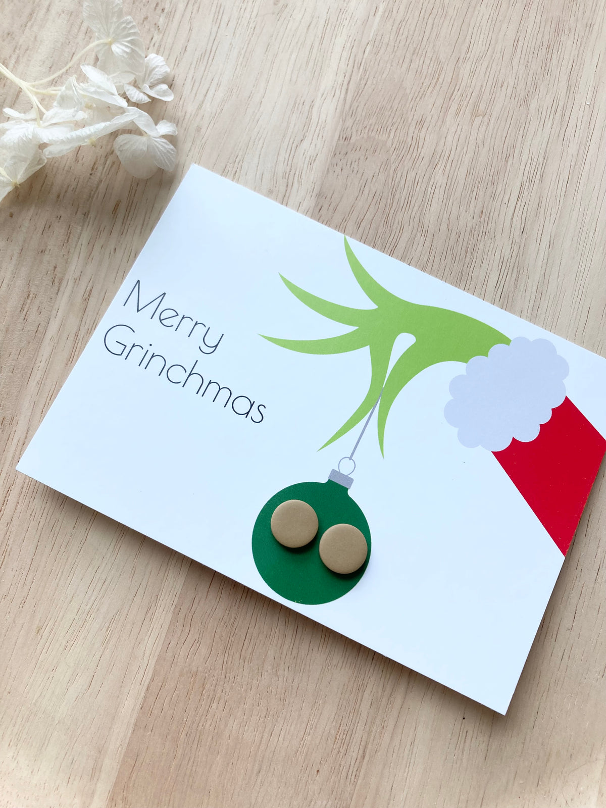 Gift Card & Earrings - Merry Grinchmas