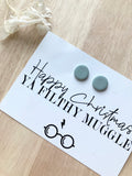 Gift Card & Earrings - Happy Christmas Muggle