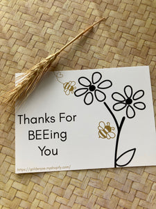 Gift Card & Earrings - Thank You (Bee's)